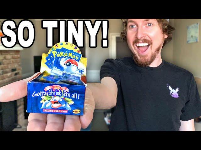 *Smallest* Pokemon Cards IN THE WORLD || Artist Creates Tiny Base Set Packs & Charizard (opening)