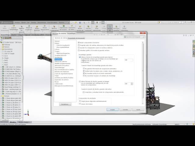 Recomendaciones para el manejo de grandes ensambles en SolidWorks