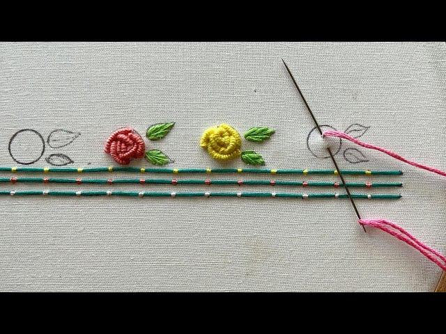 Latest hand embroidery flower design|Embrodiery stitches|Embrodiery Designs