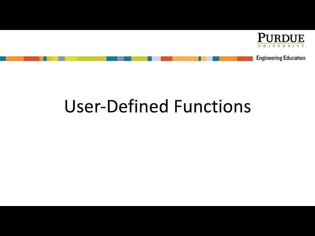 User-Defined Functions