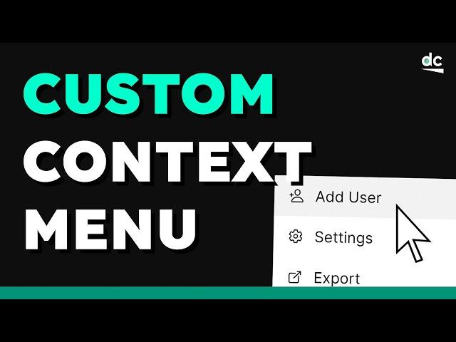 How to Create Your Own Context Menu with Icons Using HTML, CSS & JavaScript