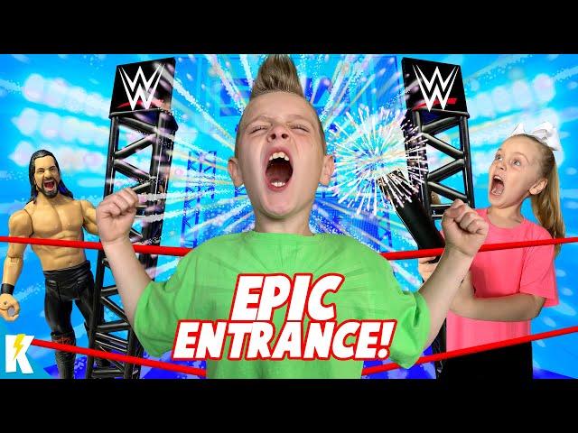 KidCity Makes an Epic WWE Entrance! (WWE Wrekkin' Entrance Stage!)