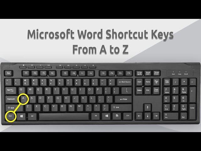 Mostly used Microsoft word Shortcut keys from A to Z with practical examples