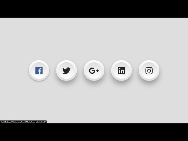 Social Media Icons using HTML CSS | how to add social media icons in html css