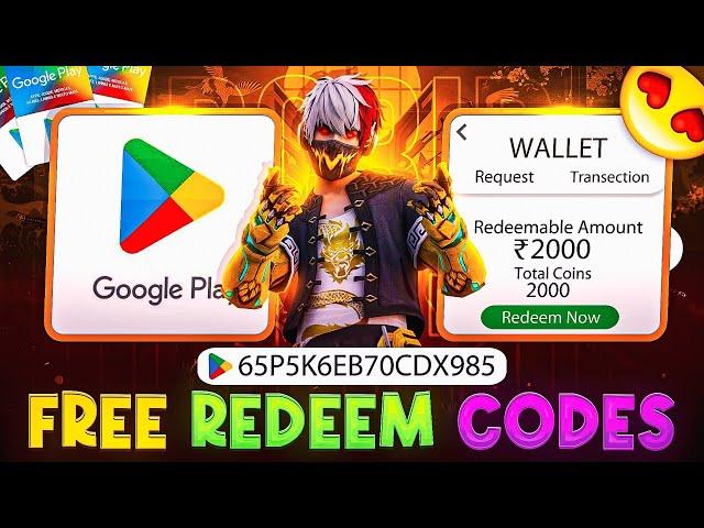 Free Redeem Code  Free Fire Redeem Code Today  2000₹/- Free Redeem Code #redeemcode