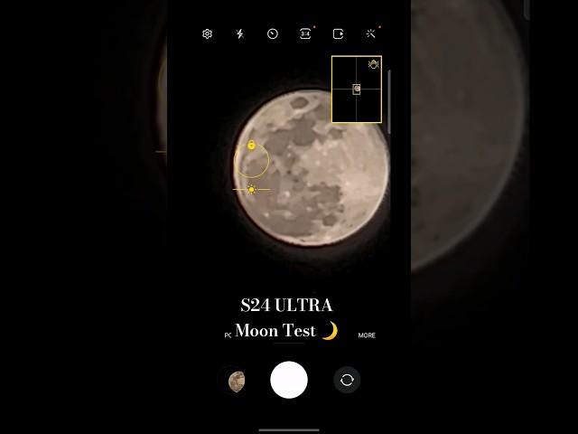 Samsung Galaxy S24 Ultra 100x Moon Zoom Test Unveiled  #shorts #youtubeshorts