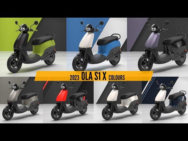 New Ola S1 X Electric Scooters - All Color Options - Images | AUTOBICS