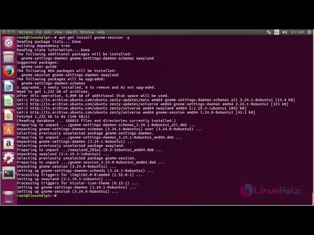 How to install Gnome-session on ubuntu 17.04