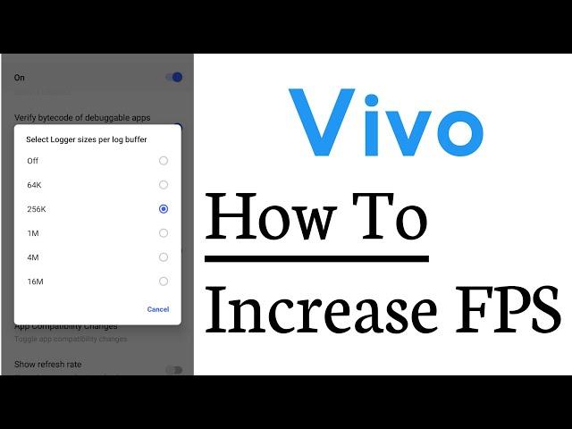 Vivo How To increase High FPS