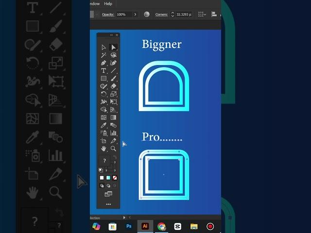 Adobe Illustrator 2025 Tips - Rounded corners #shorts #photoshop