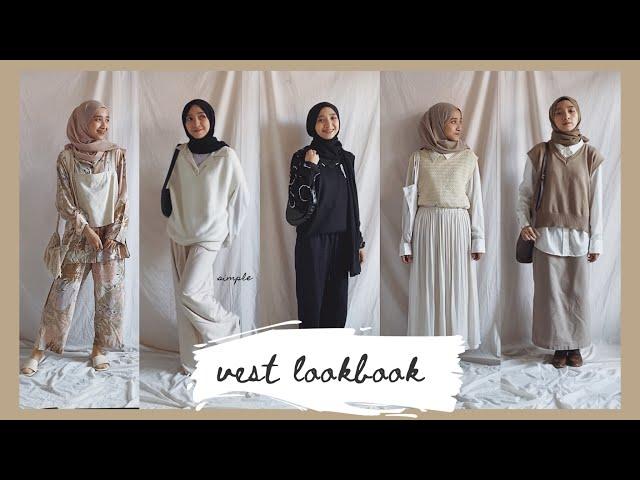 Lookbook: 11 Vest Outfit Ideas / Academia Style / Simple Hijab Outfit // #ootd citraamr