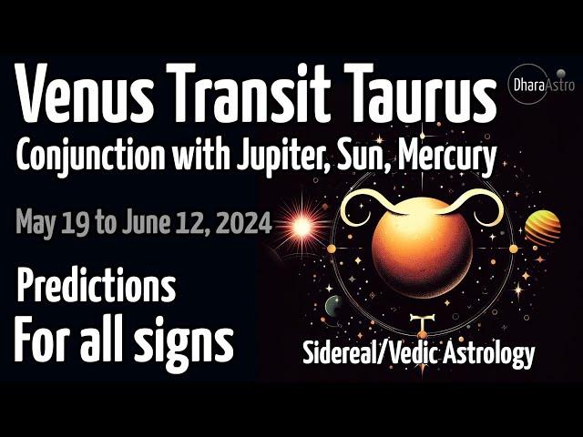 Venus transit in Taurus 2024 | May 19 - Jun 12 | Vedic Astrology Predictions #astrology #taurus