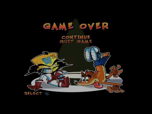 Crash Twinsanity Game Over Screens