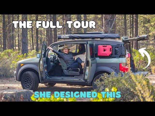 Woman Designs Ultimate Honda Element Camper for Over-Landing - The full tour!   #hondaelement #suv