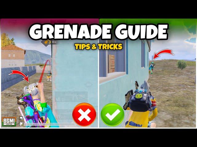 HOW TO BE A PRO IN GRENADE  IN BGMI/PUBG BEST TIPS & TRICKS TO IMPROVE BY MEW2