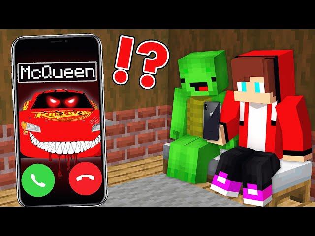 Why SCARY MCQUEEN.EXE Call at Night in Minecraft? - Super Maizen