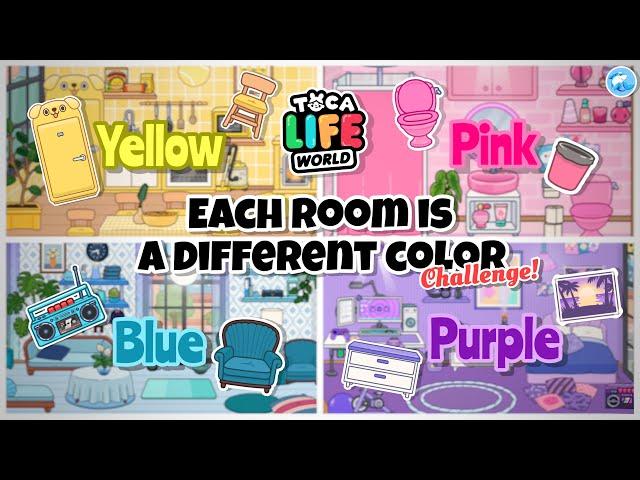 Toca Life World | Each room is a different color challange!? #2 | Toca Boca