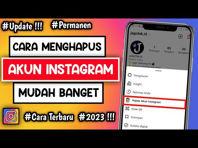 UPDATE! Cara Menghapus Akun Instagam Permanen Terbaru 2023 | Hapus Akun IG