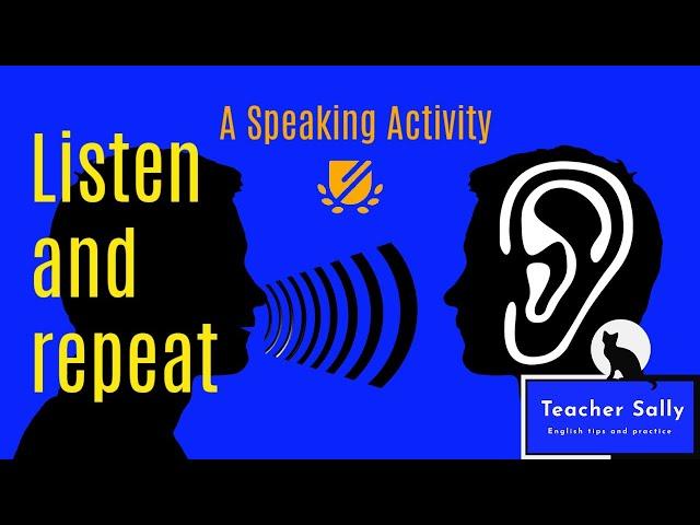 Listen and repeat a speaking activity for duolingo