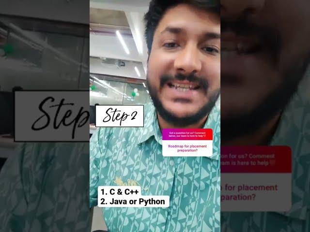 Roadmap for Placement Preparation: Step 2 #youtube #shorts