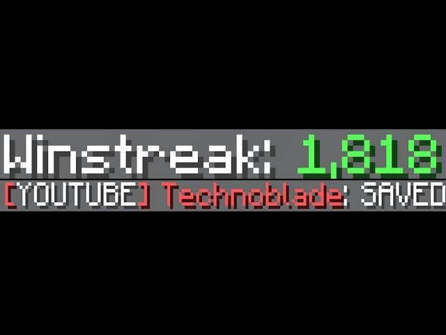 new minecraft bedwars winstreak ft technoblade