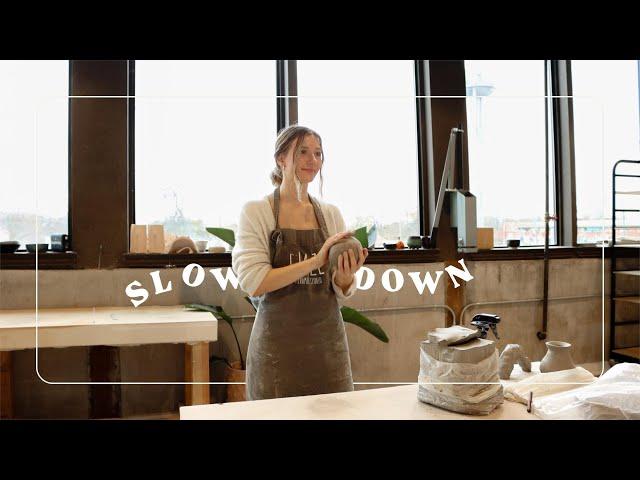 Slow Day In My Life | calming pottery studio vlog