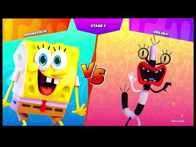 Nickelodeon All Star Brawl Speedrun - Arcade Very Easy, Spongebob (2m 25s)