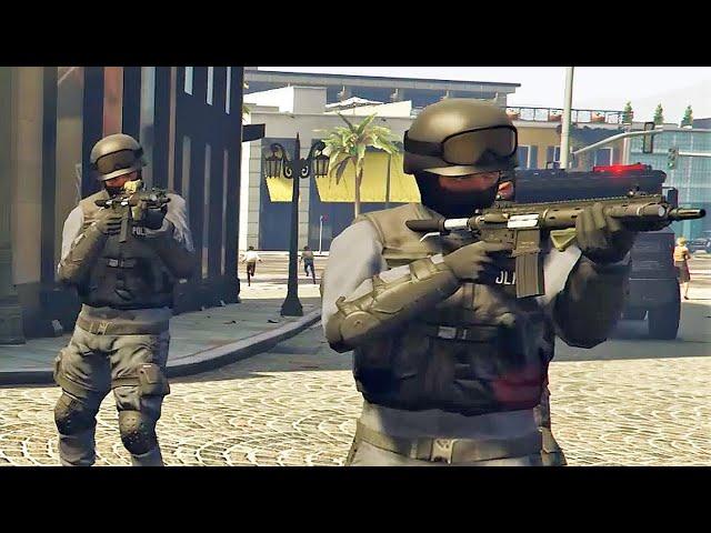 SWAT vs Street Punks + LSPD/DOA vs Madrazo Cartel + SWAT vs The Professionals | GTA 5 NPC Wars 61