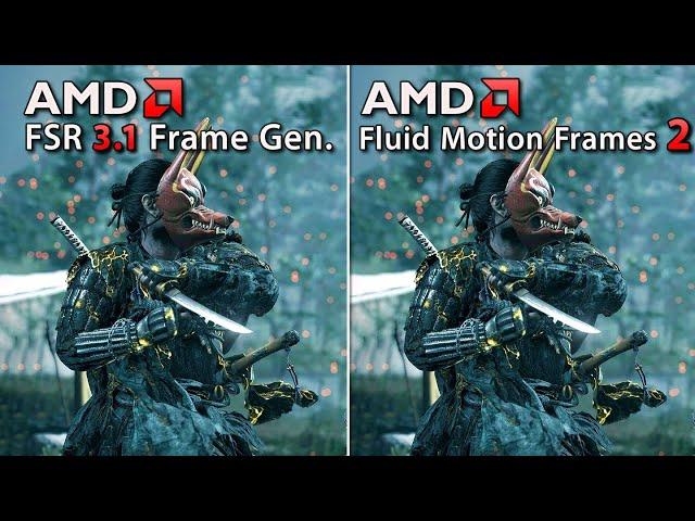 AFMF 2 vs FSR 3.1 Frame Gen - AMD Fluid Motion Frames 2 Comparison