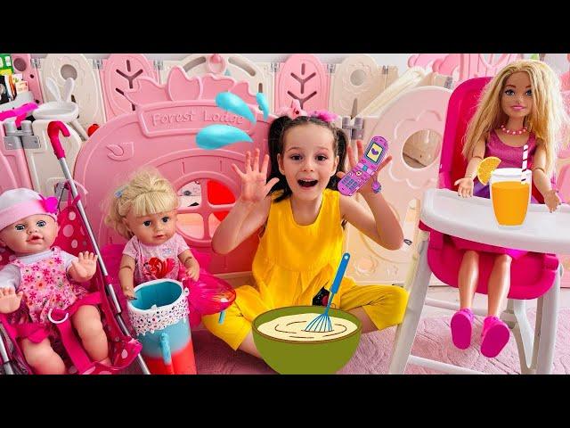 Kız Oyunları!Ada Komşu Kızı Geldi Evcilik Videosu!Kız Oyunları,Oyuncak Bebek Barbie Videosu