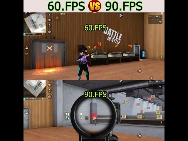 60.Fps vs 90.Fps Freefire#shorts #freefire #garenafreefire