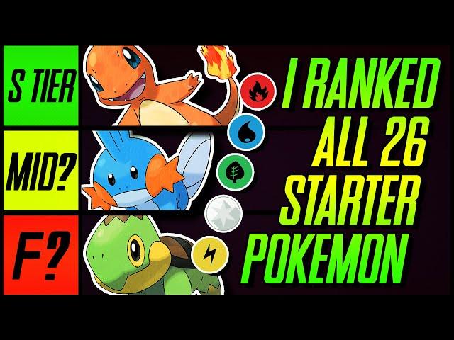 I Ranked All 26 Starter Pokemon | Mr1upz