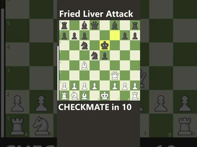 CHECKMATE in 10 (Fried Liver Attack)