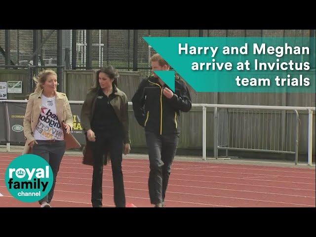 Prince Harry and Meghan Markle arrive at Invictus team trials