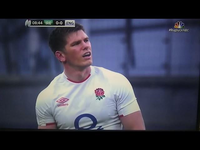 Owen Farrell great kicking technique vs Ireland