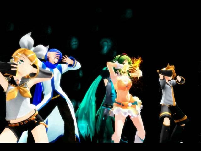 【MMD】galaxias! HD【KAITO*Miku*Rin*Len*GUMI】 with Eng/Romaji Subs (annotations)