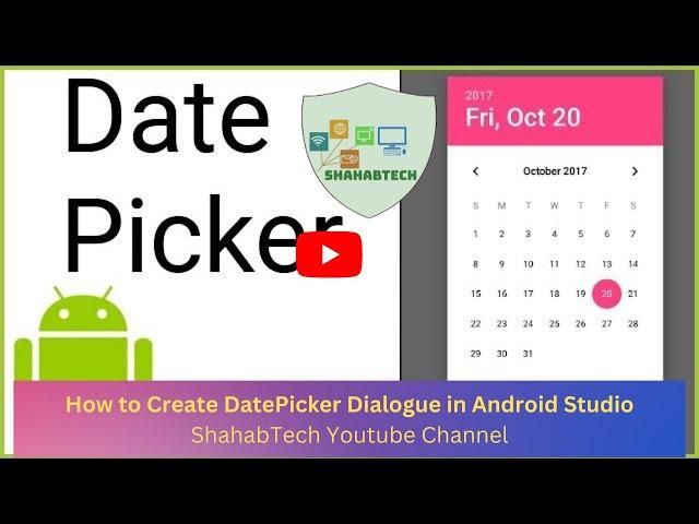 DatePickerDialog   Android Studio Tutorial | Urdu | Hindi | English