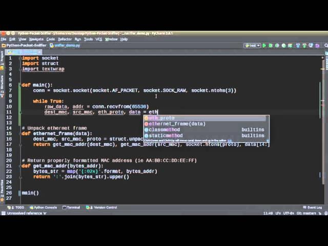 Python Network Packet Sniffer Tutorial - 3 - Capturing Traffic