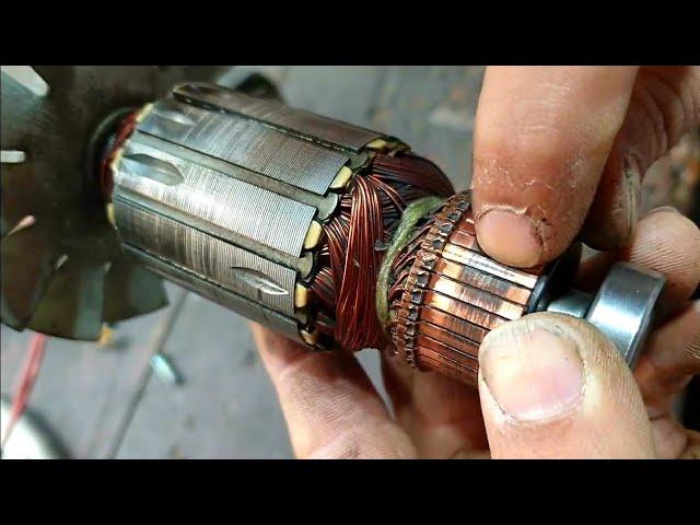 Armature rewinding  tip - sparking solution - like a pro