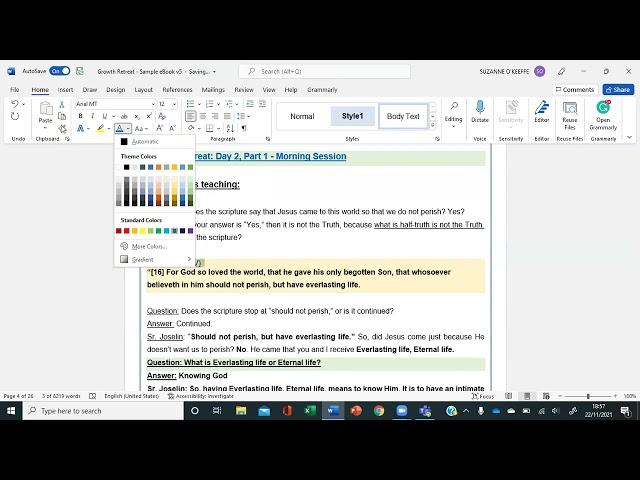 Removing 'Expand and Collapse' from a Word Document (4 minutes)