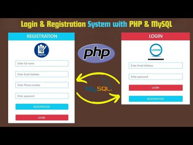 Login and Registration in php and mysql in hindi