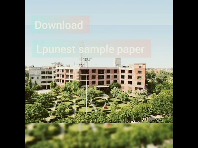 LPUNEST SAMPLE PAPERS #lpu #jalandhar #btech #cse #lpunest