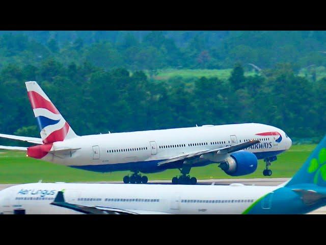 Lightning Ground Halt Alien Air BA 777 Norse 787 Aer Lingus A330 Spotting MCO