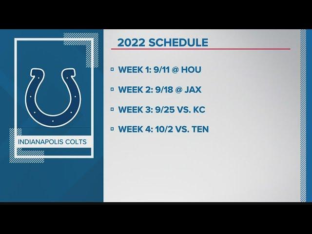 Colts schedule released