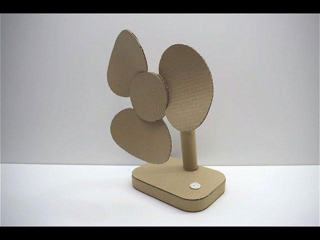 How to make a fan out of cardboard Electric Table Fan of cardboard