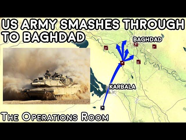 The US Army Smashes Through the Karbala Gap to Baghdad, April 2003 - Animated