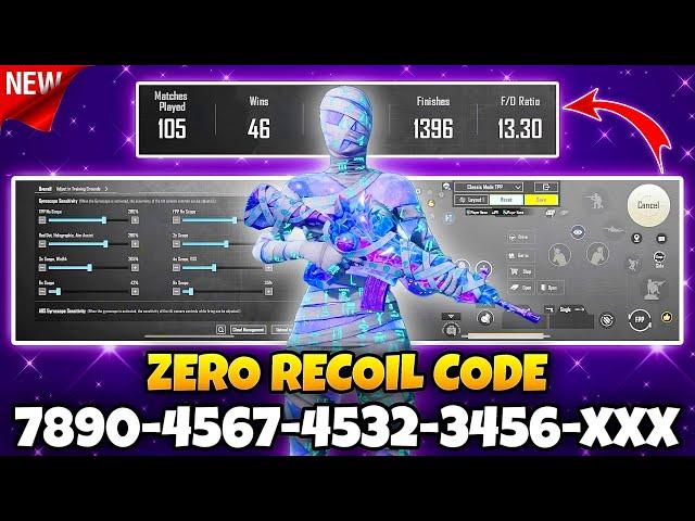 NEW UPDATE 3.2.0  BEST SENSITIVITY CODE + CONTROL SETTINGS PUBG MOBILE/BGMI | BEST 5 FINGER IPHONE