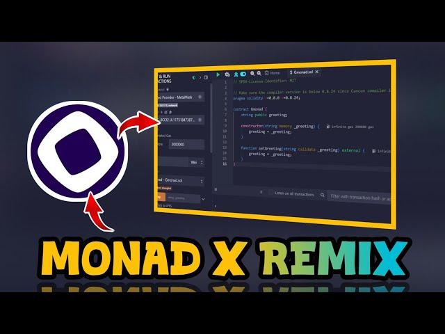 Deploy a smart contract on Monad using Remix  | Monad Testnet |