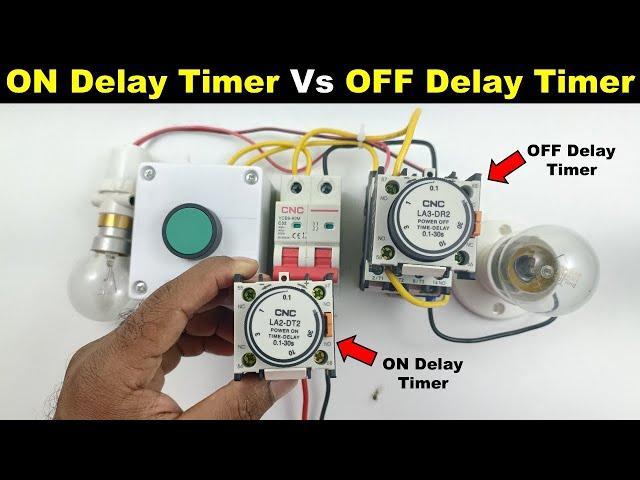 Difference Between ON Delay Timer and OFF Delay Timer @TheElectricalGuy