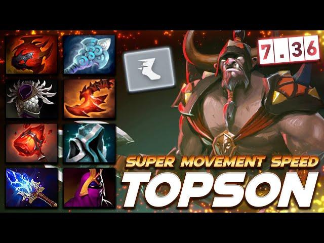 7.36 TOPSON CENTAUR WARRUNNER - SUPER SPEED - Dota 2 Pro Gameplay [Watch & Learn]